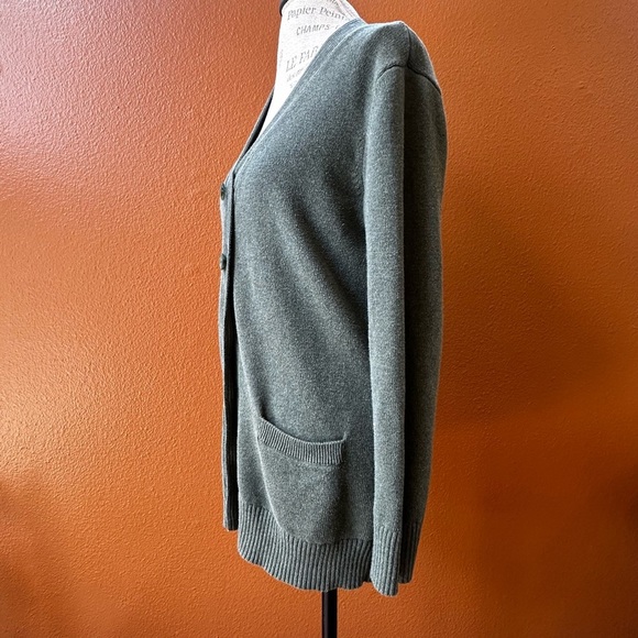 Pendleton Green V-Neck Cardigan Cotton Sweater Large Excellent Condition! - Picture 4 of 6